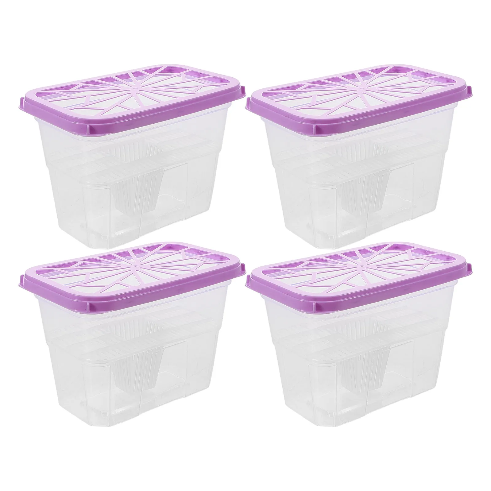

4Pcs Moisture Absorber Box Empty Reusable Large Capacity Compact Portable Plastic Holder for Home Indoor Closet Shoe Cabinet