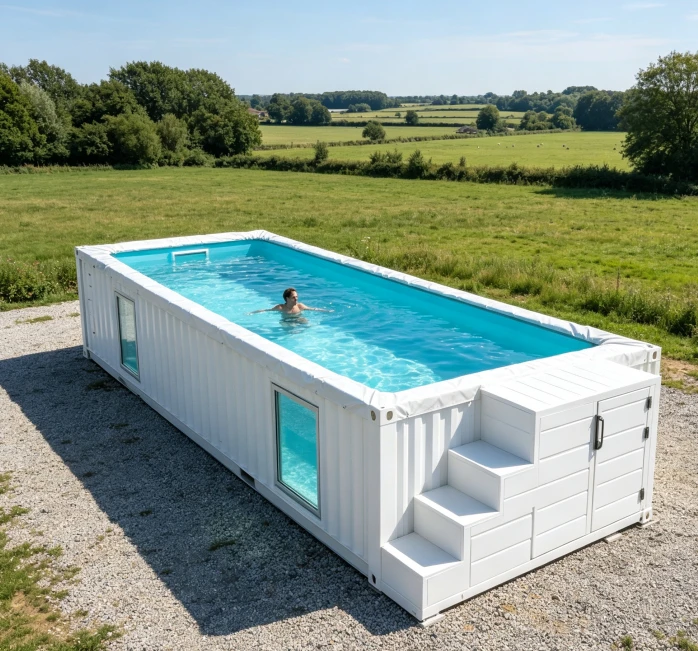 Outdoor Heavy Duty Galvanized Steel Container Pool Backyard Modular Anti Rust Prefab Pool