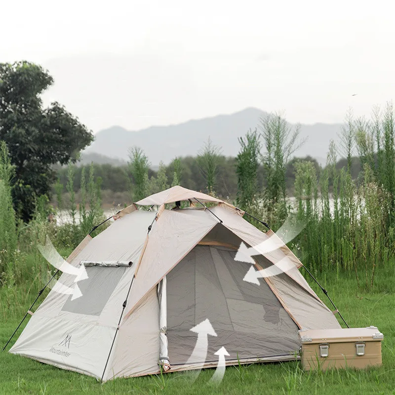 Outdoor Camping Tent Mountainhiker Portable Automatic No Build Quick Open Tent Picnic Park Thickened Sunscreen Waterproof Tent