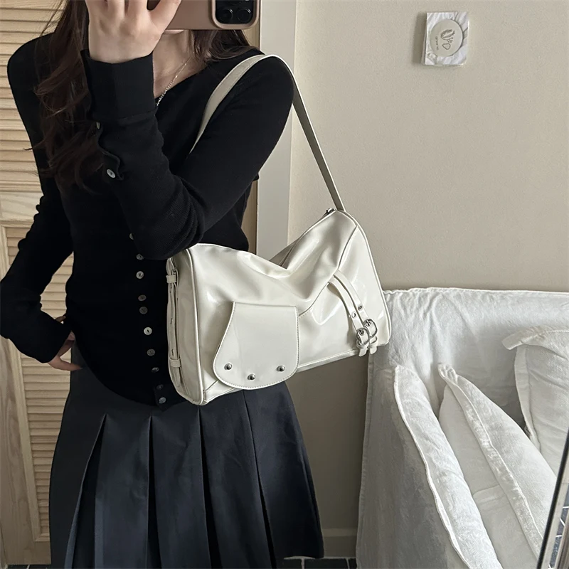 

Soft PU Leather Messenger Bag for Women Russian Retro Style Shoulder Bag Shopper Handbags Lady Large Capacity Commuting Totes