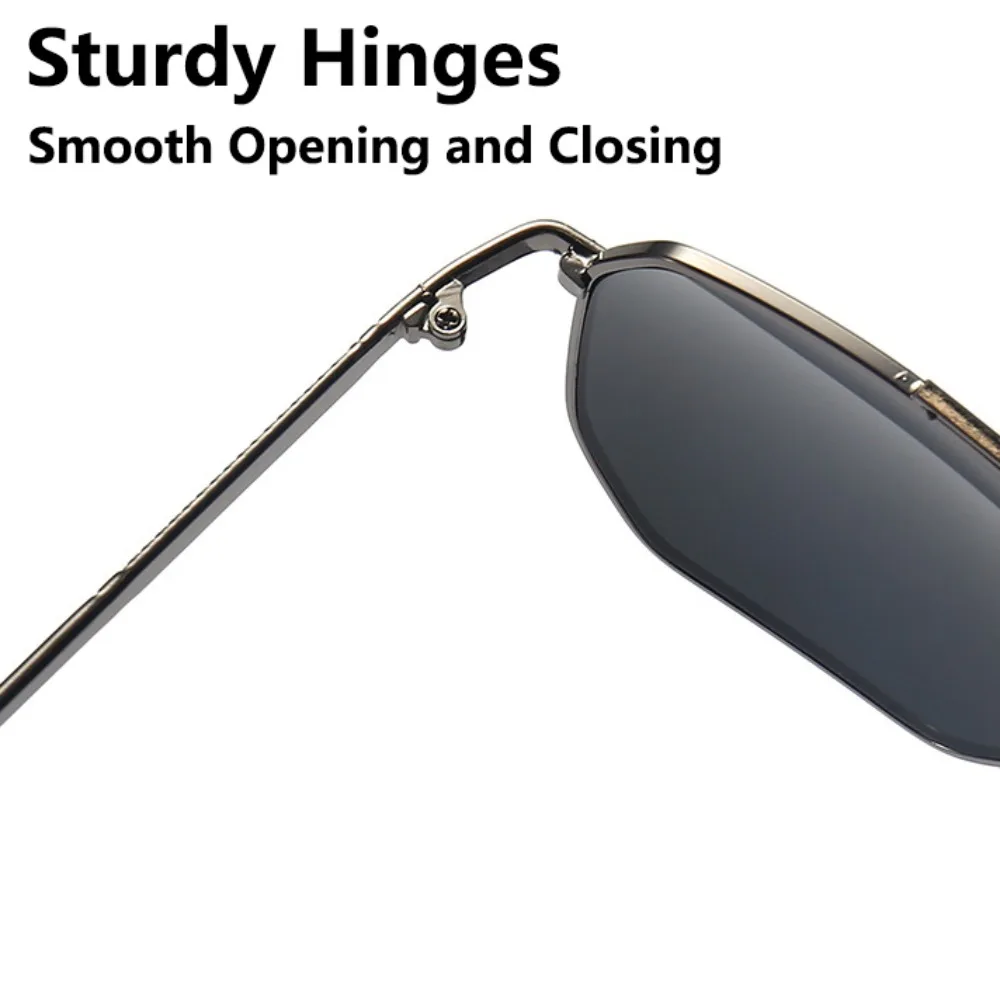 Multicolor Large Frame Sun Glasses Lightweight Fashion Alloy Polygonal Sunglasses Vintage UV Protection Men UV400 Eyewear