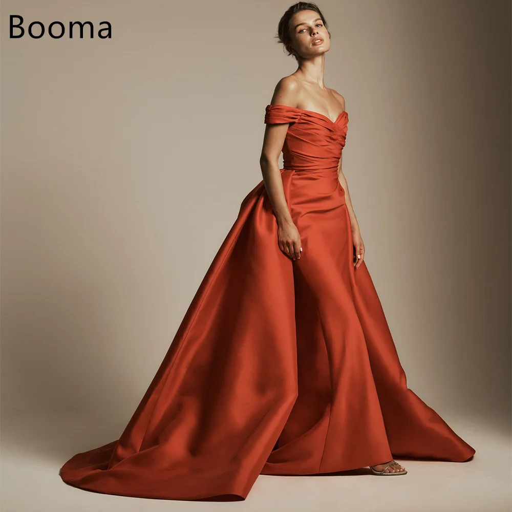 

Booma A-Line Long Off The Shoulder Pleats Maxi Evening Dresses Formal Dresses for Women Sleeveless Prom Gowns Custom Made 2025