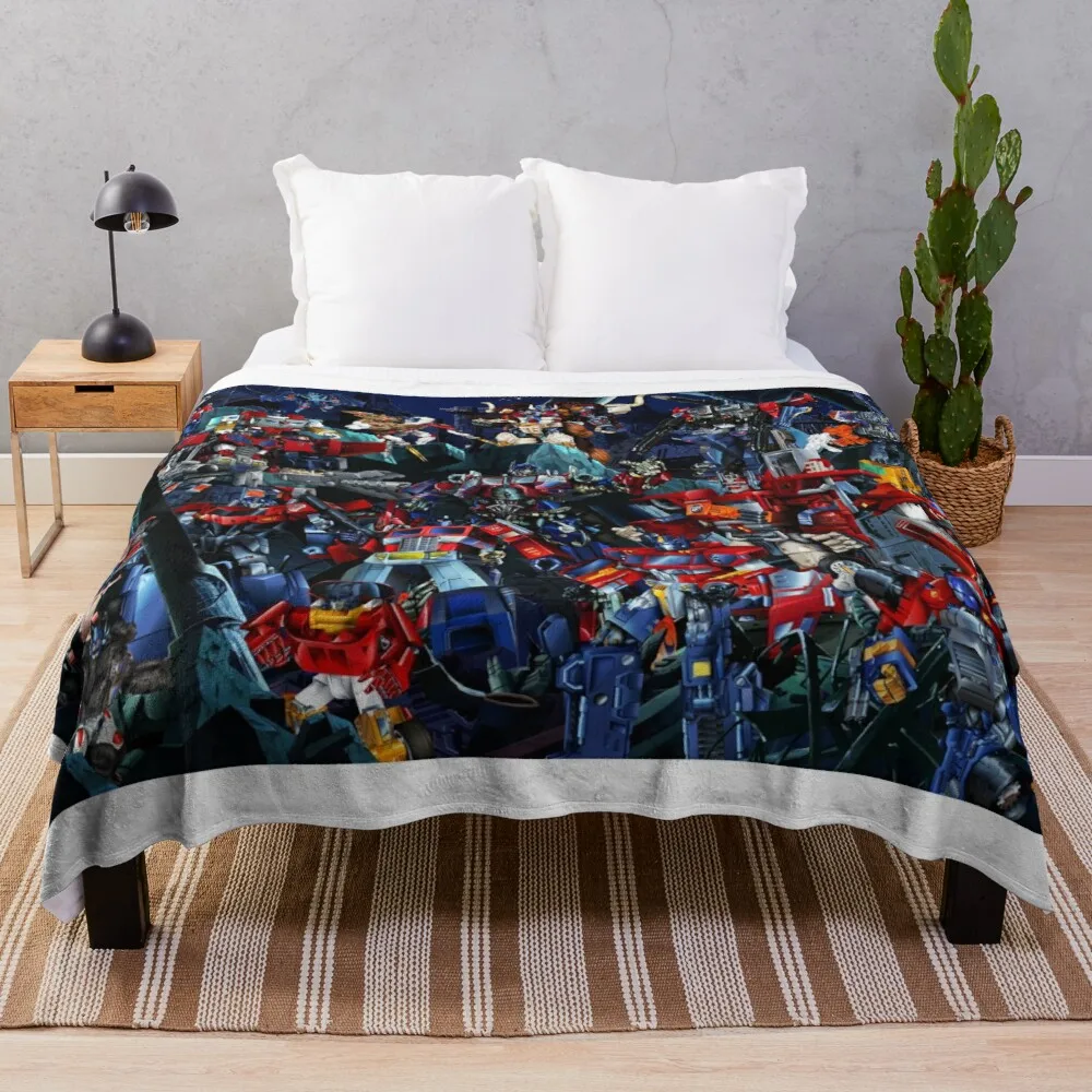 Optimus Prime Throw Blanket Loose Blanket Synthetic Skin Blanket Summer Cottons Kawaii Blanket