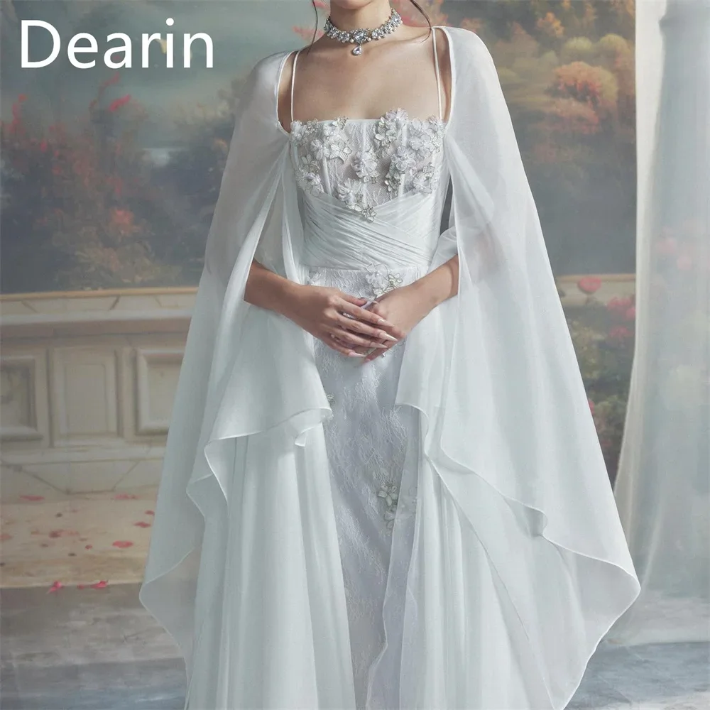 Vestido de fiesta personalizado Dearin, cuello cuadrado, corte en A, faldas hasta el suelo, apliques, vestidos para ocasiones a medida, Arabia Saudita, incluso Formal