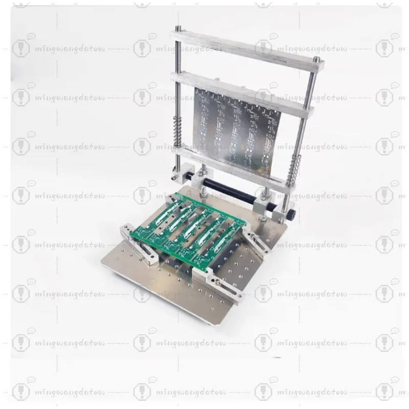 PCB Steel Mesh Solder Paste Printing Platform Steel Sheet SMT Solder Paste Printing Manual Mini Machine Manual Wire Printing