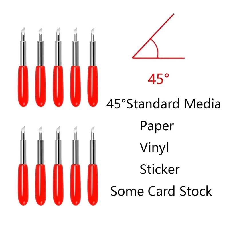 

50PCS Replacement Cutting Blades For Cricut Explore Air 2 /Air 3/Maker Expression, 45 Degree Standard Fine Point Blades