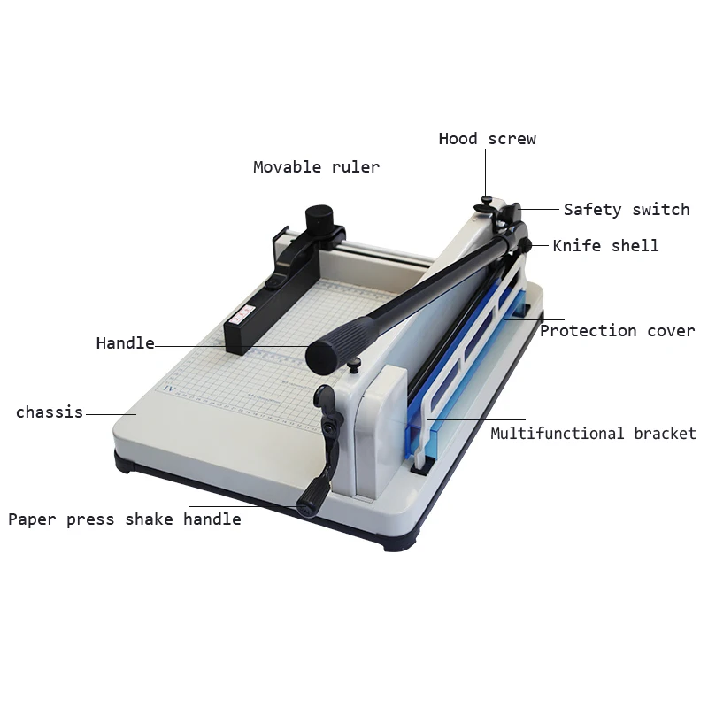آلة قطع الورق A4 YG 858-A4 مقصلة صناعية شديدة التحمل 200 ورقة قطع الورق العادي آلة قطع البطاقات A4