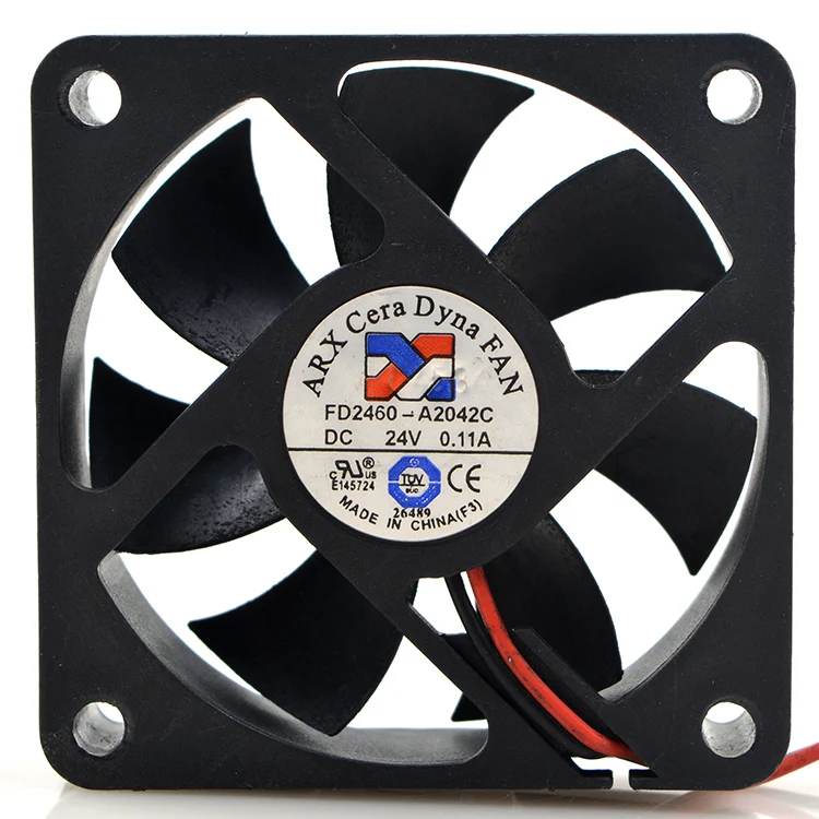 ARX FD2460-A2042C DC 24V 0.11A 60x60x15mm 2-Wire Server Cooling Fan