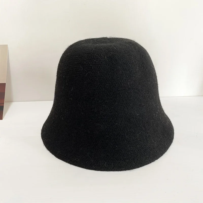 Retro Warm Wool Hats for Women Autumn Winter Cashmere Hat Ladies Korean Bucket Hat Solid Color Women Hats Fascinator Hats Zm1564