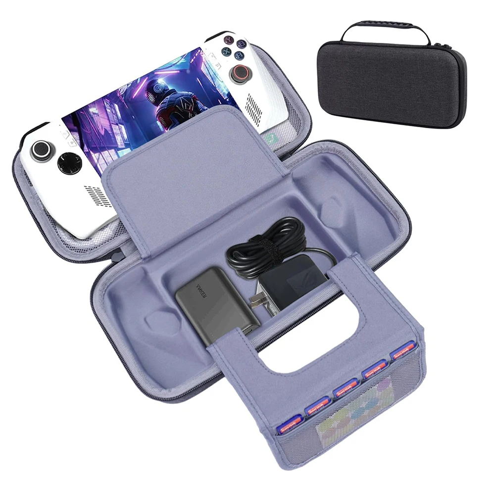 Carrying Case for Asus Rog Ally X Game Console Storage Bags Portable Travel Shell Hard EVA Oxford Cloth Shockproof Funda