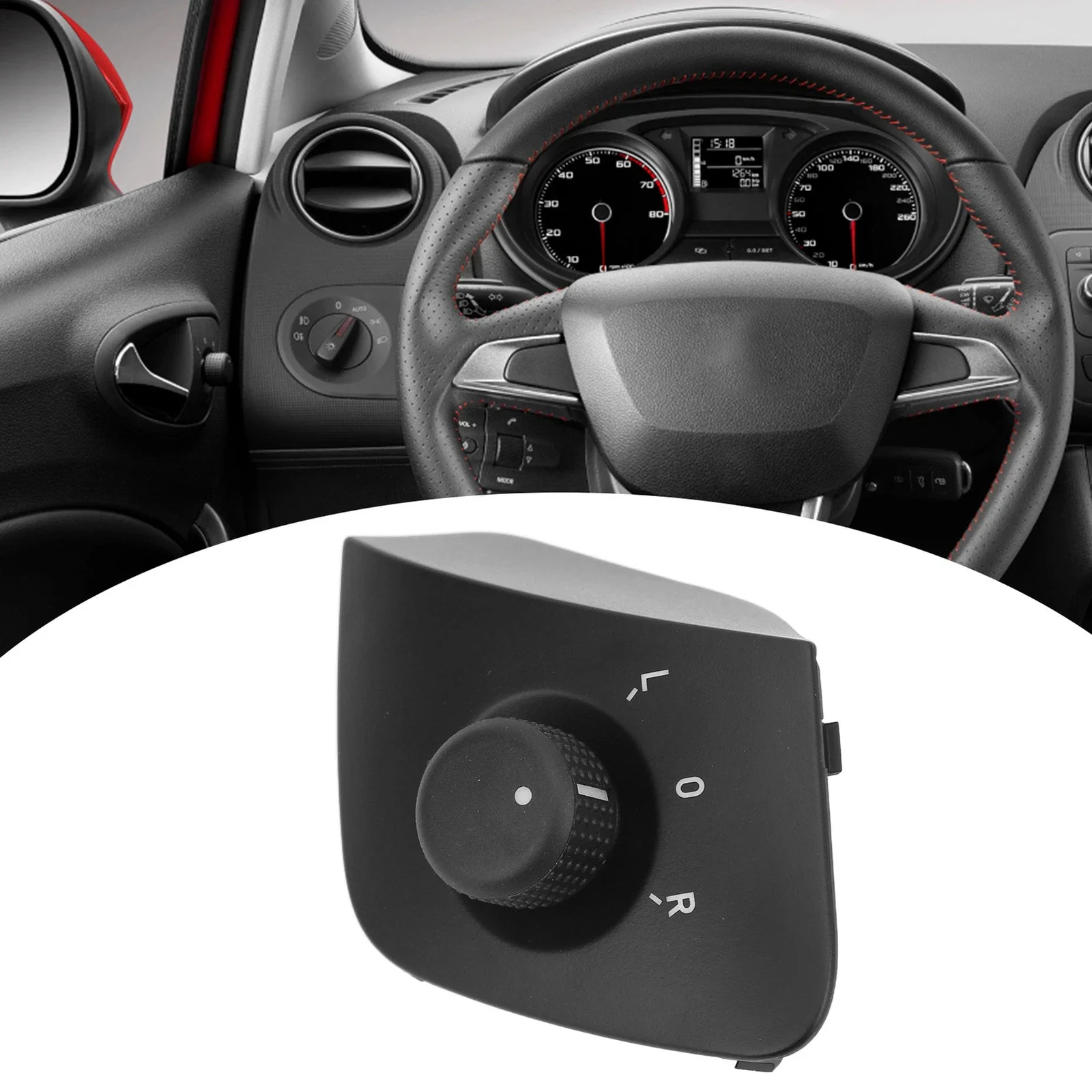 6J1 959 565 6J1959565 Newest Car Exterior Side Mirror Adjust Switch Knob For VW Seat Ibiza 2009 2010 2011 2012 2013 2014 2015