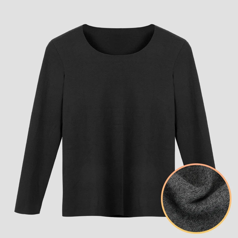 Men's fall and winter single warm top slim long-sleeved bottom crew-neck basic underwear