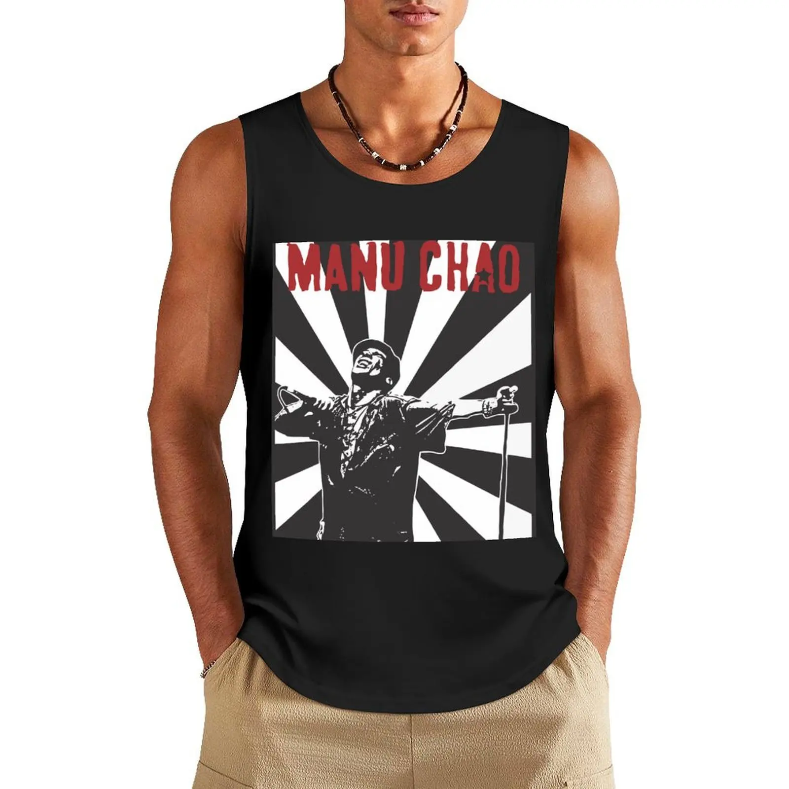 

Manu Chao Tank Top Men's fitness t-shirt Men's clothes t-shirt gym man muscular man