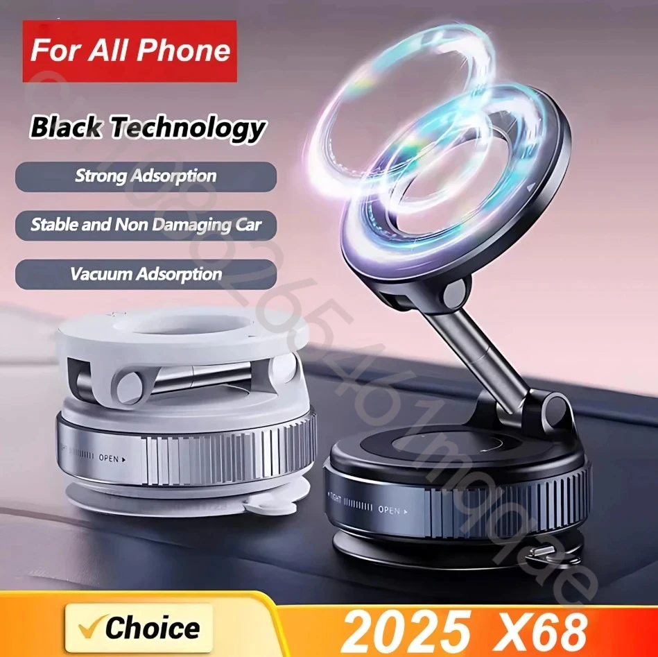 360 Rotation Car Phone Holder Super Strong Magnet Foldable Mount Compatible Phone Android Best Driving Gift Accessory