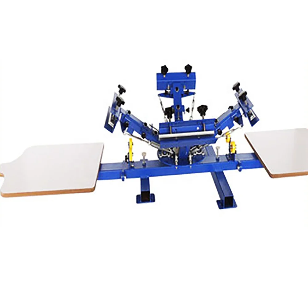 NS402-MR 2 Station 4 Silk Screen Printing Kit Home Carousel Silk Screen Printing Machine