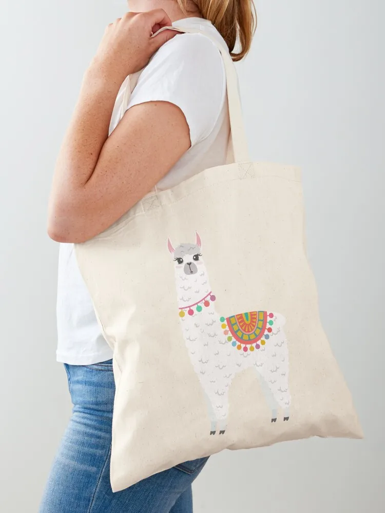 

Cute Alpaca Pattern Tote Bag Cloth bags Big bag women Fabric bag tote canvas