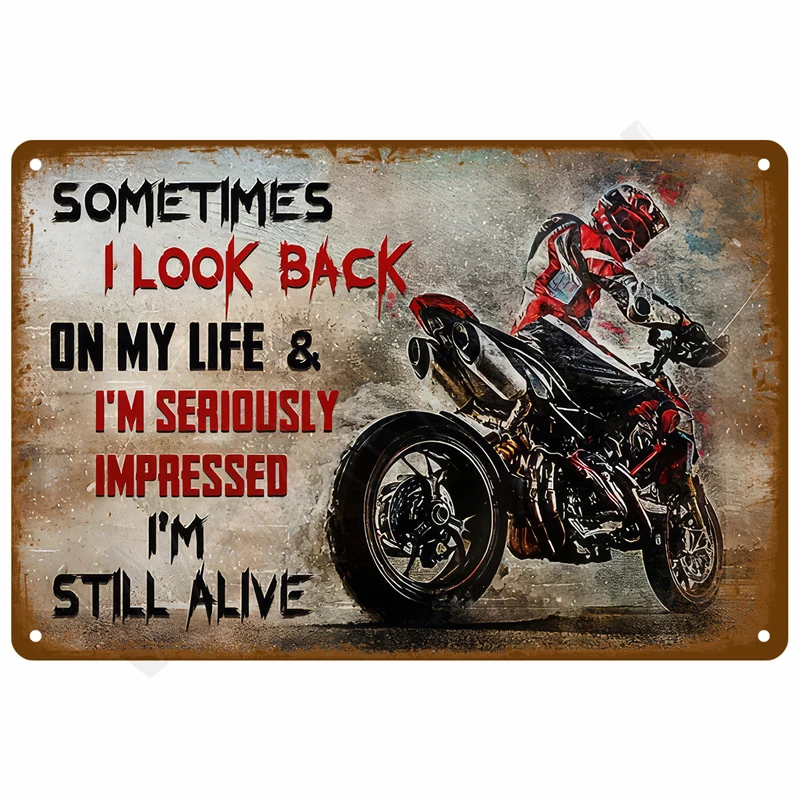 Retro Metal Tin Sign, Vintage Metal Plate Poster, Wall Art Mural for Bedroom, Aesthetic Men's Room Home Decor