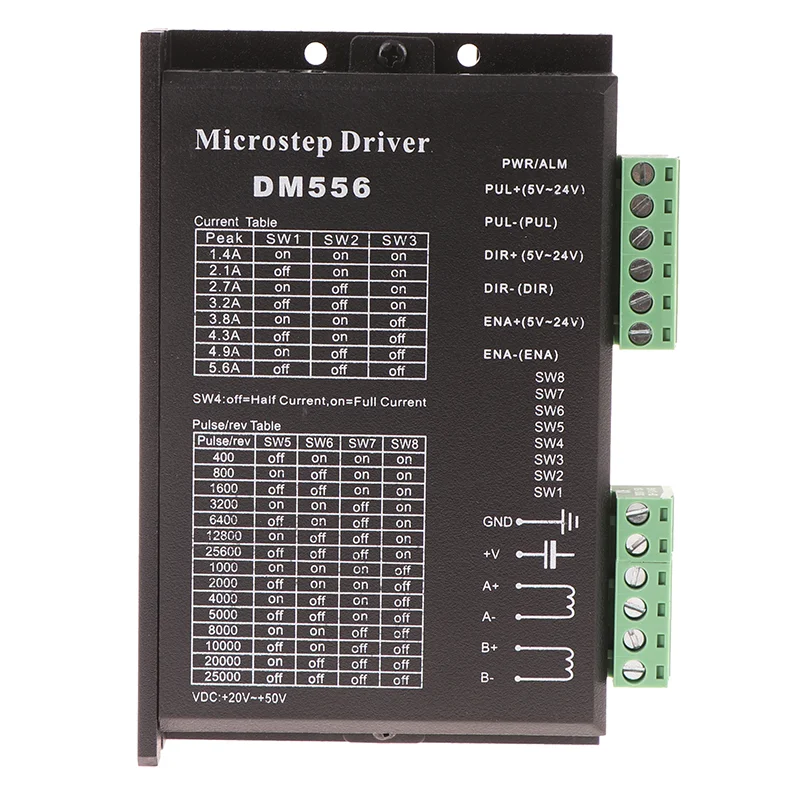 

DM542/556/860 DSP Digital Stepper Motor Driver 2 Phase 20-50V DC 1-5.6A For 42 57 86 Stepper Motor Nema17/23 Stepper Motor