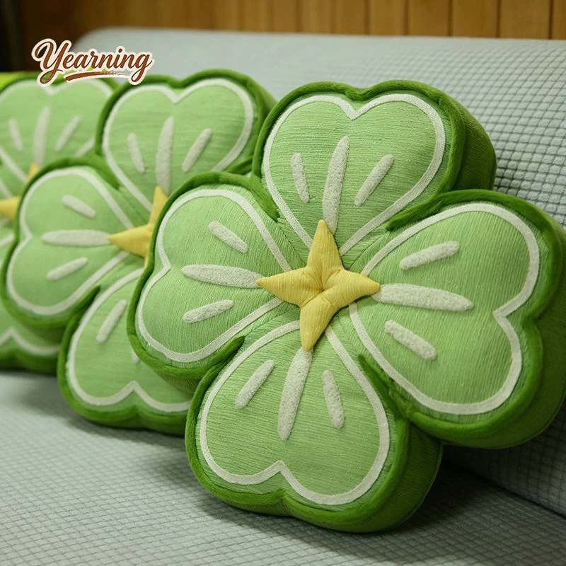 

Four Leaf Clover Pillow 2-in-1 Cushion & Blanket Lucky Love Gift for Girls Home Office Sofa Decoration