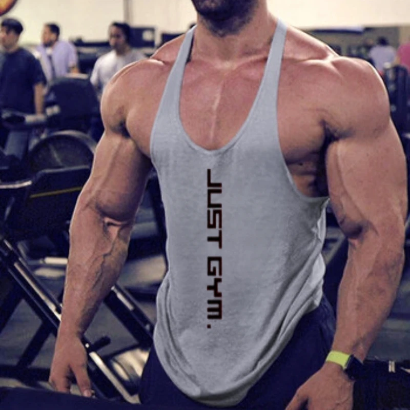 Men's Cotton Fitness Bodybuilding Vest - Muscle-Building Sports Tank Top for Gym, Ideal for Athletic Training & Exercise