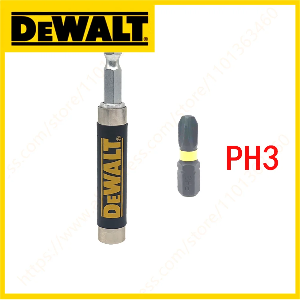 DEWALT Phillips Impact Driver Bits Set Pivoting Magnetic Bit Holder Extend Sleeve 1/4