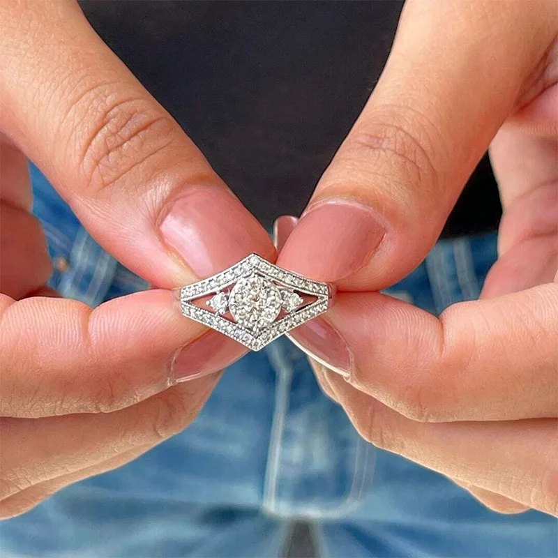 Laborgezüchteter Diamant Runder Schliff Hauptstein 3,5mm Ehering in Platin 950 DEF VS-VVS Qualität Eleganter Schmuck für Damen – Detail 8
