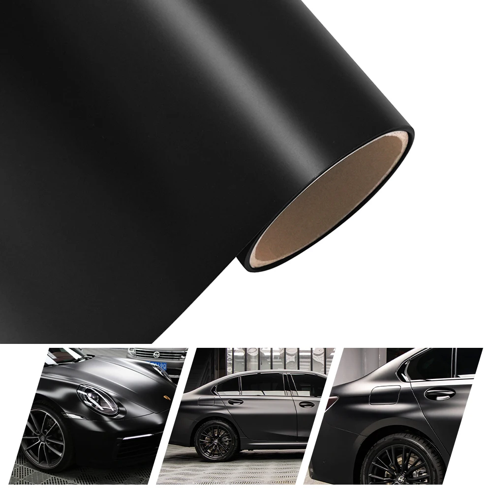 

Matte Black Vinyl Car Wrap PET Film Foil Sticker Sheet Vehicle Decal Car Wrap Foil Vehicle Auto Sticker Wrapping Air Free Bubble