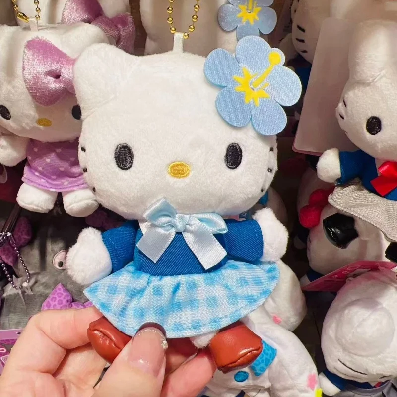 ตุ๊กตาเฮลโลคิตตี้น่ารักแบบพวงกุญแจ ตุ๊กตาซานริโอ้การ์ตูนกระโปรงจีบสไตล์ JK ตุ๊กตาคิตตี้ขาเรียวยาว ของเล่นพวงกุญแจ ชุดยูนิฟอร์ม จี้ห้อยกระเป๋า