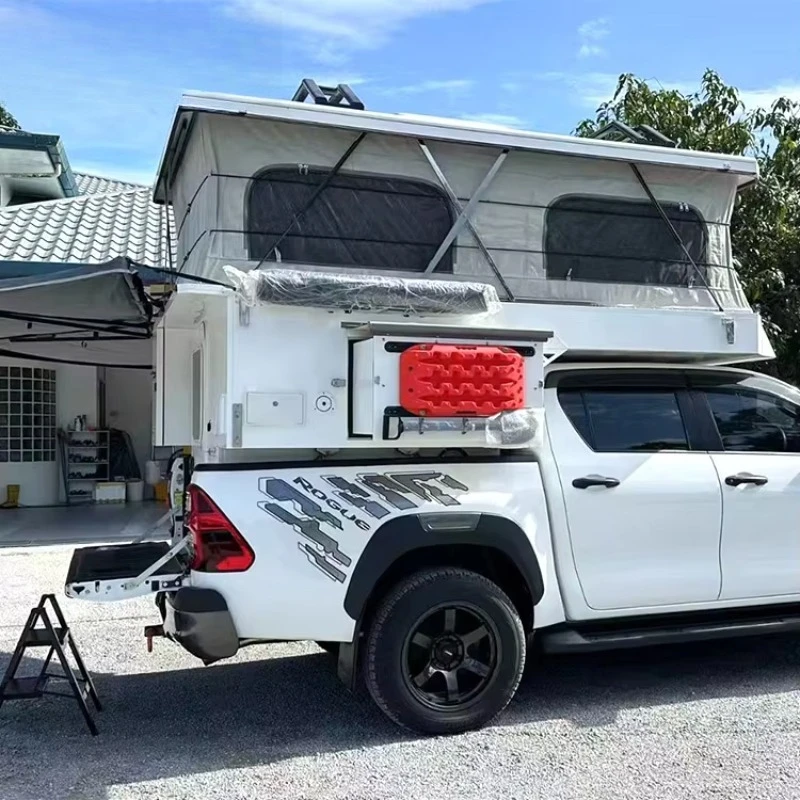 Comfort Focused Pop-Up Pickup Camper, Medium Luxury Furnishing, Light Body for Cross-Country Adventure