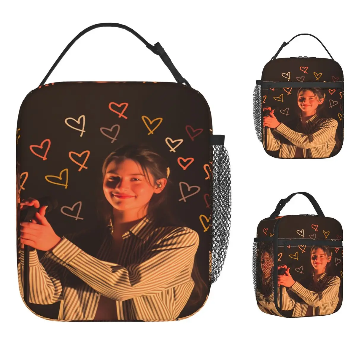 

Сумка для обеда Singer Gracie Abrams Kawaii Lunch Box, удобные дорожные термосумки для обеда для мужчин, водонепроницаемая сумка-холодильник с графическим рисунком