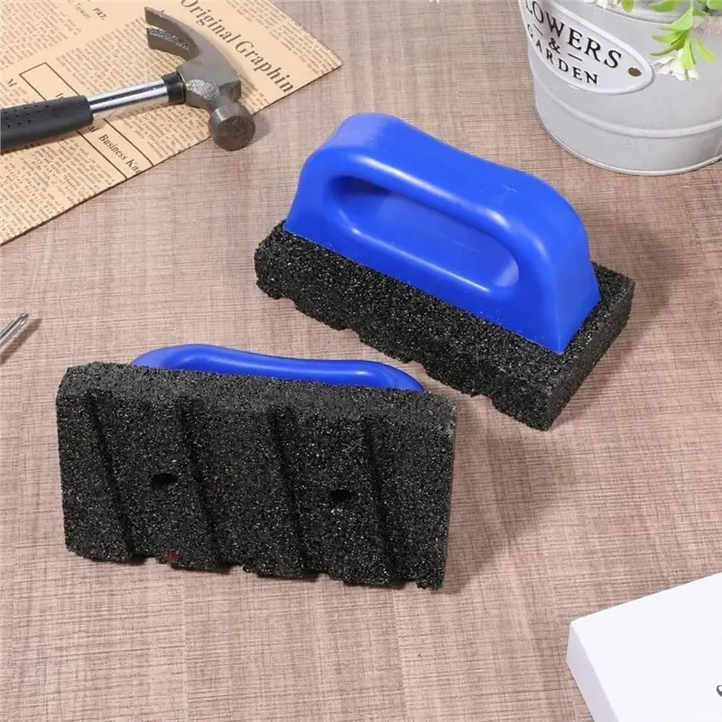 A03F-2Pcs Rub Brick With Handle Concrete 20 Grit Masonry Tools,Smoothing Cleaning Removing Marks Tool Surfaces Concrete Tools