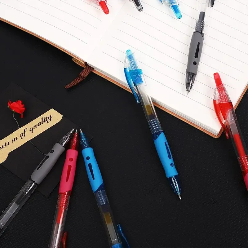 Ensemble de stylos gel rétractables Roise, stylos à bille à encre noire, rouge, bleue, écriture de tous les jours, fournitures scolaires de bureau, papeterie, 10/100 pièces