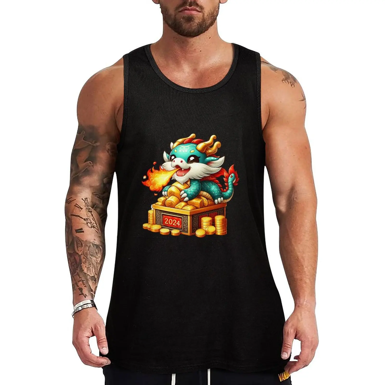 2024: Year of the Dragon Tank Top Sports Performance Tank Top Gym Fitness Sleeveless
