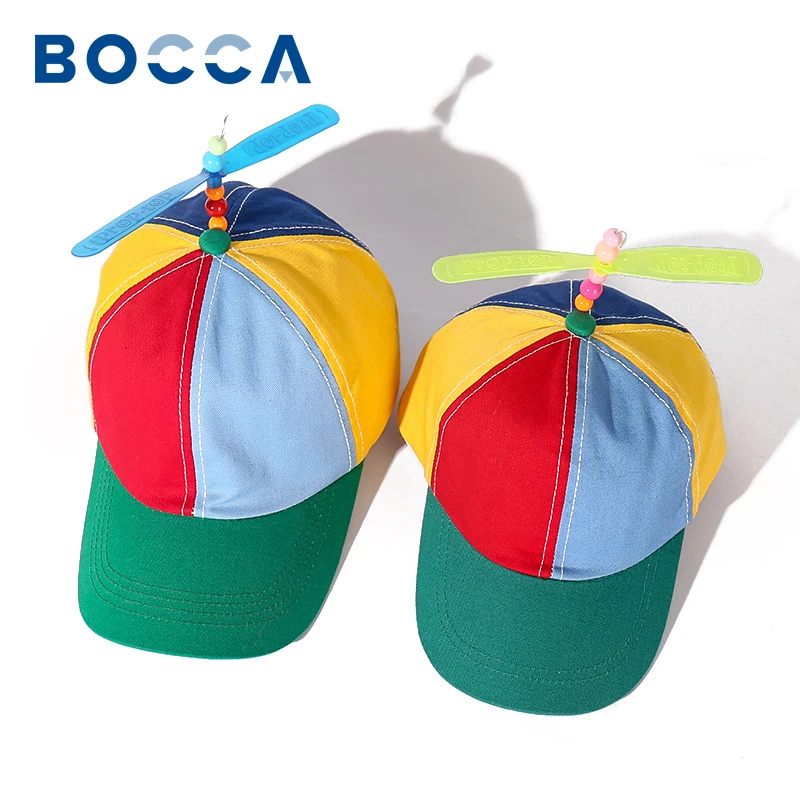 Bocca Bamboo Dragonfly Baseball Cap Patchwork Colorful Family Snapback Cap Children Adult Funny Helicopter Propeller Bucket Hat