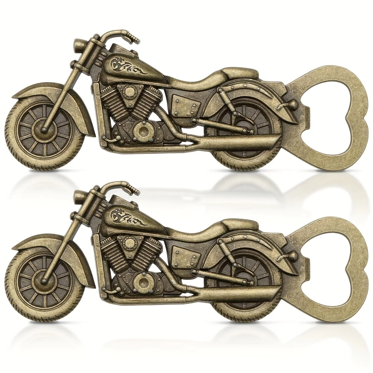 2er-Pack Einzigartige Motorrad-Biergeschenke für Männer, Vintage Motorrad-Flaschenöffner, Vatertagsgeschenk Weihnachtsgeschenk Biker-Geschenk
