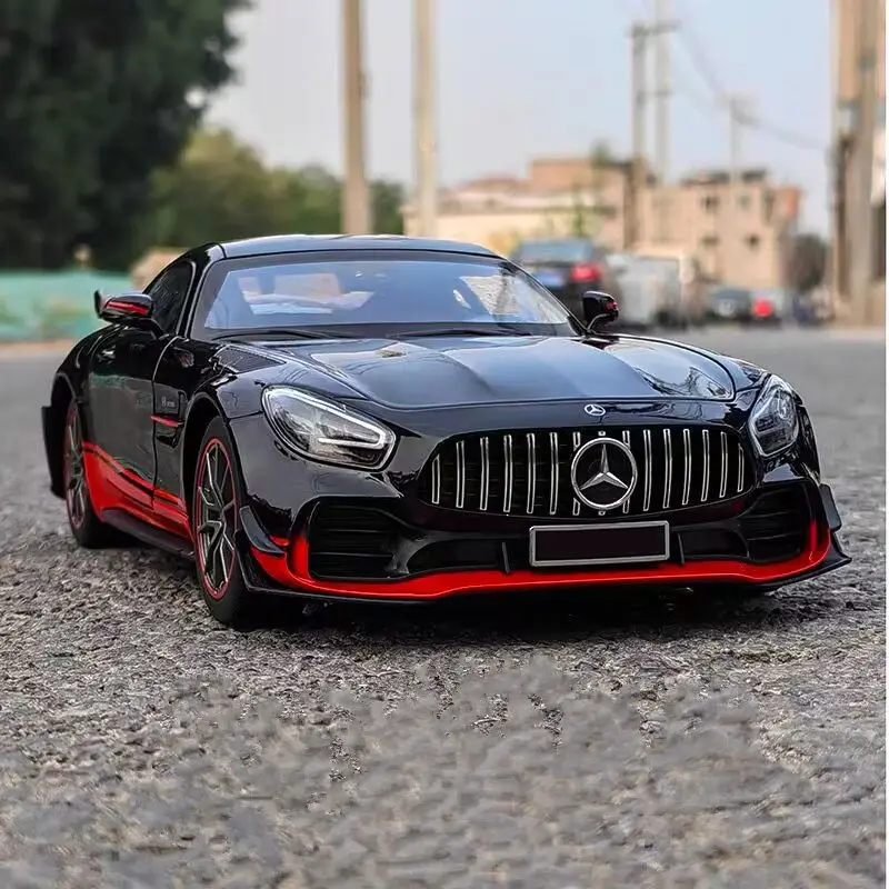 1/18 Benzs-GT GTR Alloy Racing Car Model Diecast Metal Sports Vehicles Car Model Simulation Sound Light Collection Kids Toy Gift