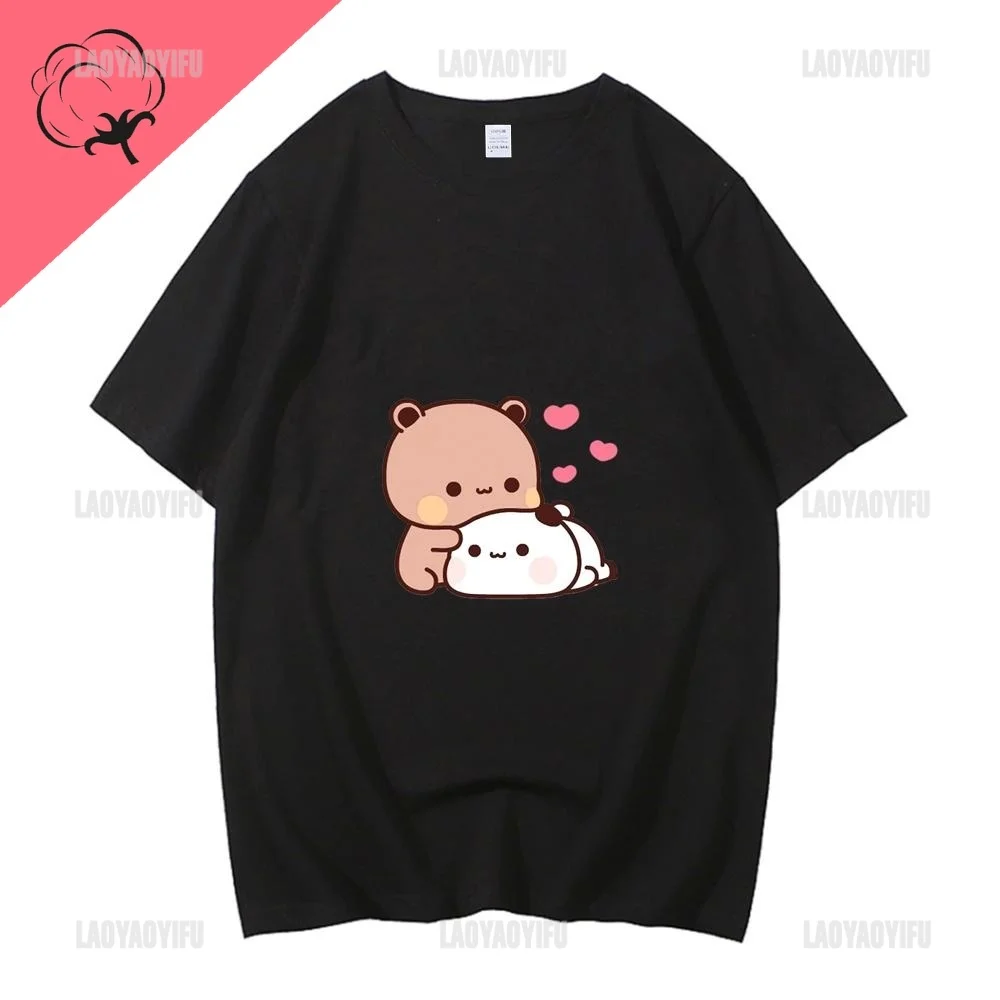 Bubu Dudu kawaii Pure cotton T Shirt Funny Comic Anime couple Top Graphic Comic Manga Unisex Summer Clothes Harajuku cartoon tee