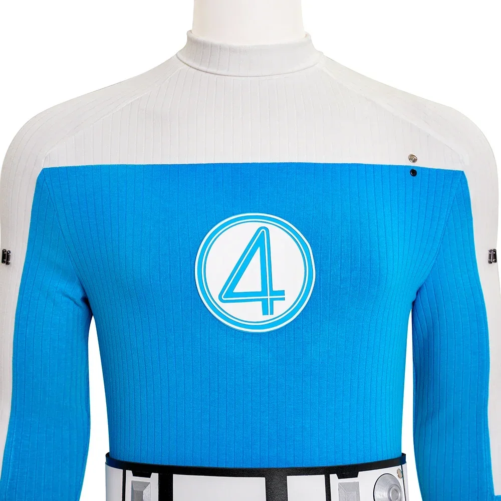 

Halloween Fantastic Cosplay Torch Cosplay Costume Blue Man Zentai Suit Belt Full Set Adult Man Battle Suits Outfit Custom Size