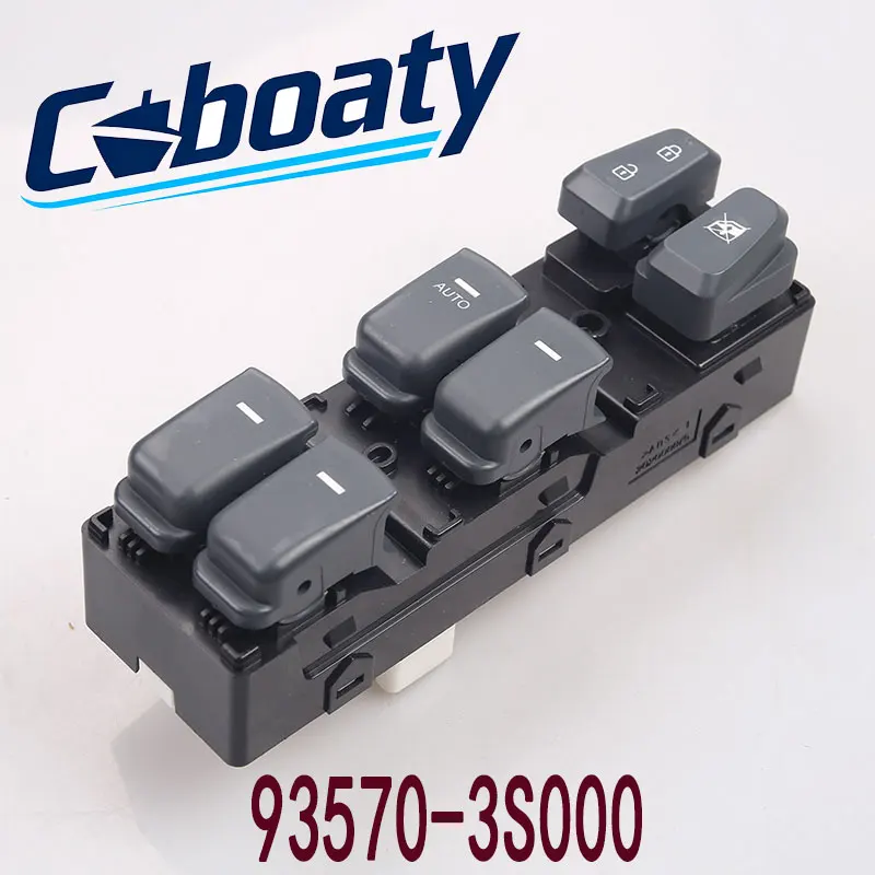 Front Left Power Window Door Main Control Switch Button Grey for Hyundai Sonata 2011 2012 2013 2014 93570-3S000, 935703S000 New