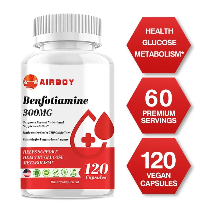 Benfotiamine 300 Mg - Supports Nervous System Health and Promotes Healthy Aging Supplement