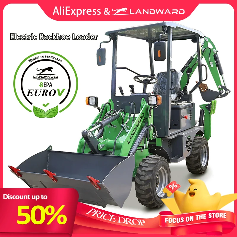 Factory price 1.5T Mini Battery Backhoe Loader New Energy Wheel Small Mini Backhoe Loader Within Earthmoving Machinery Customize