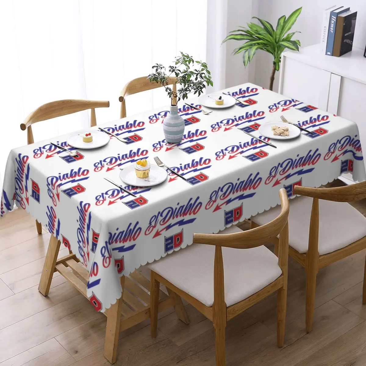 Fabio Quartararo El Diablo Customized Rectangular Tablecloth Oilproof Table Cover for Festival Party Decorations Table Cloth