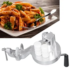 Manual Macaroni Maker Aluminium Alloy Silver Portable Hand Cranking Noodles Pressing Machine for Kitchen Restaurant