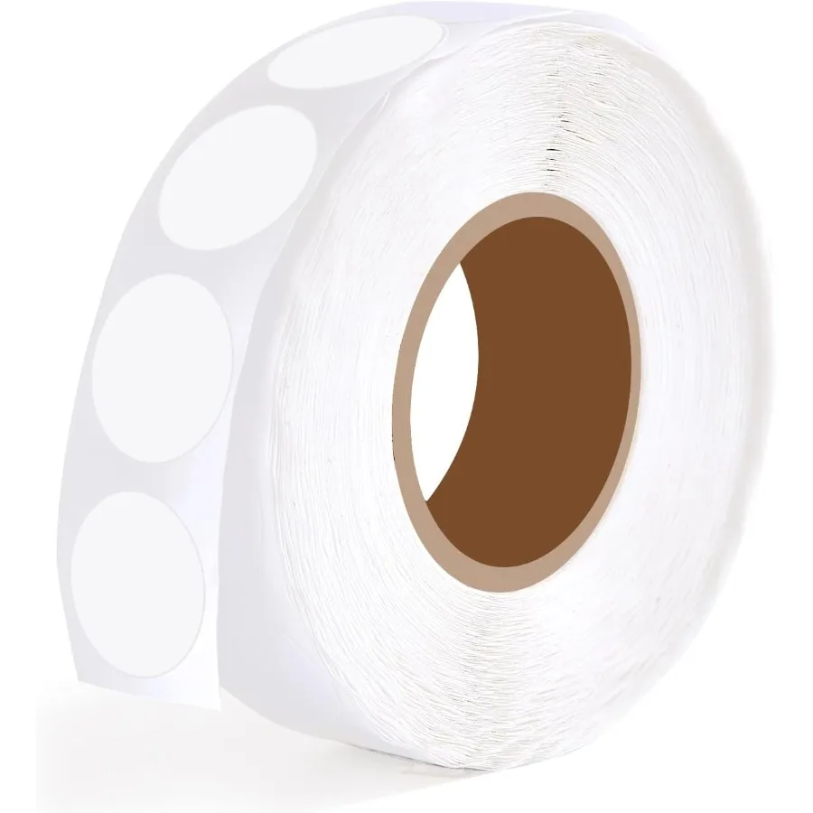 

1000 PCS Dot Stirs 1 2 Inch Circle Small Round Coding Labels Blank White Color Sticky Dots for Yard Sale Office Shop Home Marki