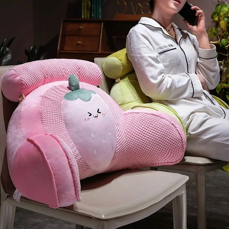 

Мягкая подушка для поясницы серии Fruit, прикроватная подушка, большая подушка-спинка для кровати, подушка для дивана, подушка для чтения в постели