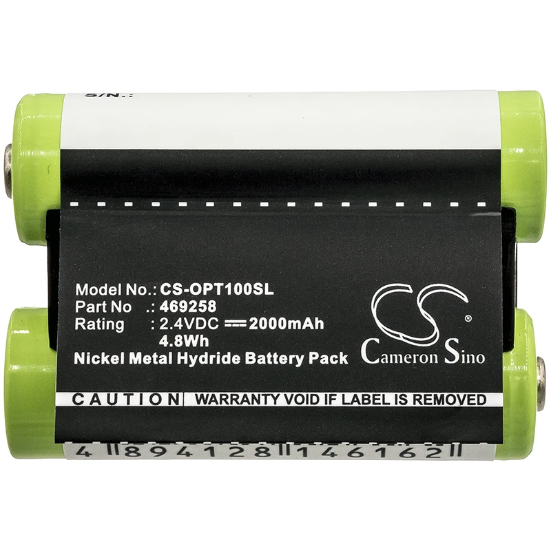 

GreenBatteryPower CameronSino 2000mAh 2.4V 4.8Wh Electronic Magnifier Ni-MH Battery for Optelec EP-1,LBL-00911A,RFD-01237,469258