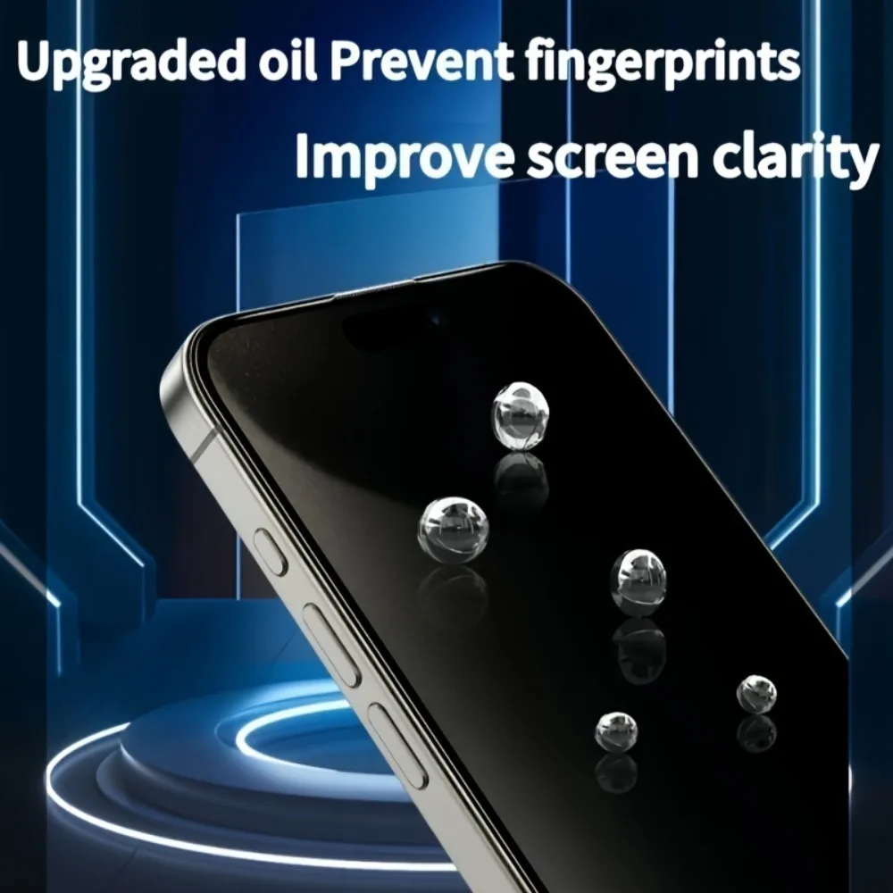 

4Pcs Anti Spy Tempered Glass Film for iPhone 17 16 15 14 Pro Max 17e 16e Screen Protector for iPhone 13 12 11 Pro Air 15 14 Plus