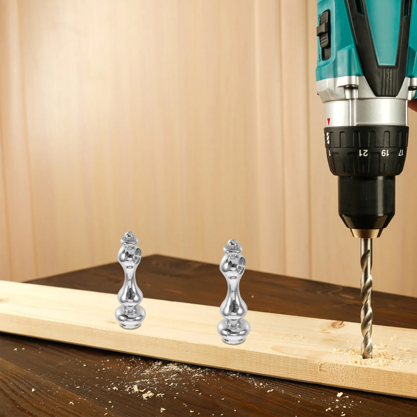 

4 set Metal Spindles Zinc Alloy Gourd Head Connectors For Wine Cabinets Serving Carts Furniture Connectors Post Caps Railing