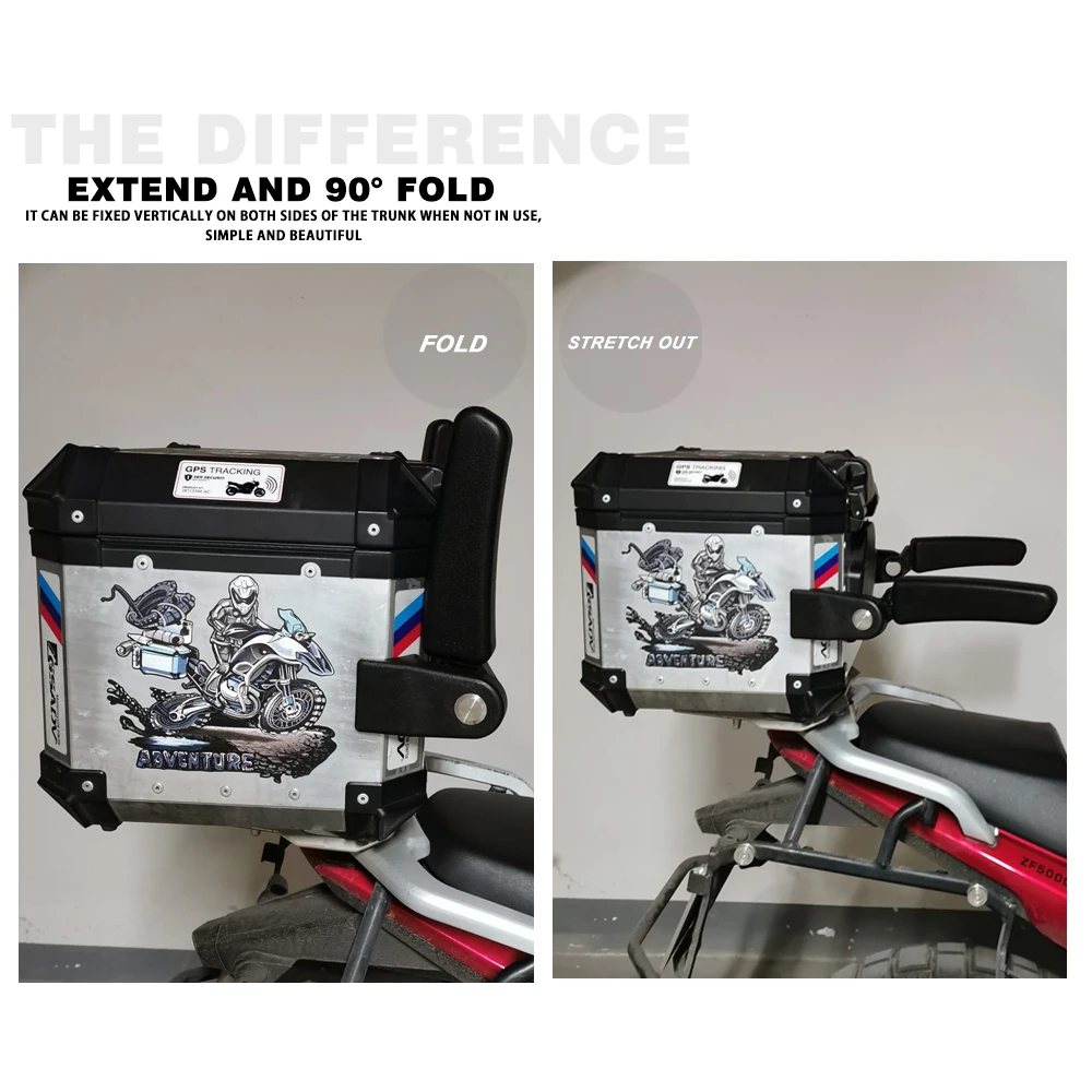 Motorcycle Aluminum Rear Box Passenger Armrest Fit For BMW R1250GS R1200 GS 1200 LC ADV F800GS F750GS F850GS Backrest Pad