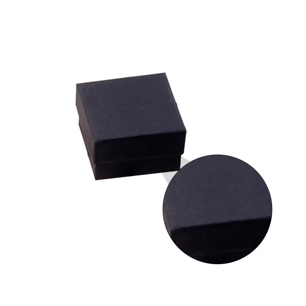 

48pcs Jewelry Boxes Black Kraft Paper Durable Retro Storage Case for Earrings Necklace Ring Brooch Small Goods Travel